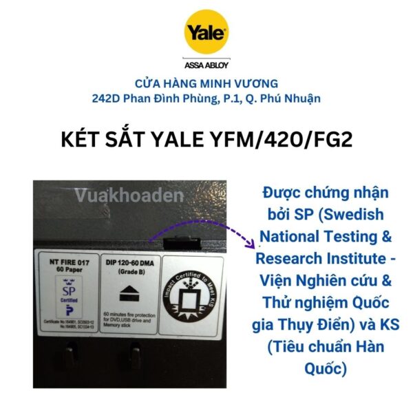 Két sắt YALE mã số YFM/420/FG2 - Hình ảnh 7